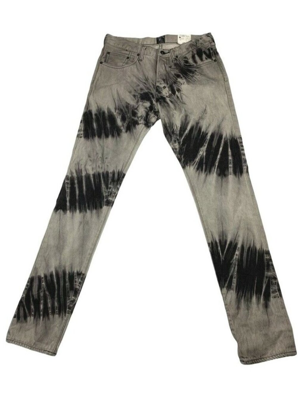 NEW PRPS Men’s Le Sabre Slim Tapered Fit Low Rise Jeans Gray/Black Tie Dye 32x34